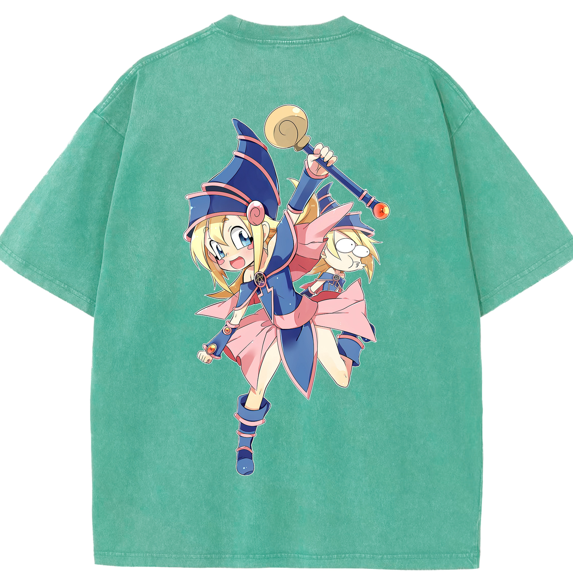 （画像用） 遊☆戯☆王 Yu-Gi-Oh! 綿100% ヴィンテージ風 半袖Tシャツ（背面プリント）